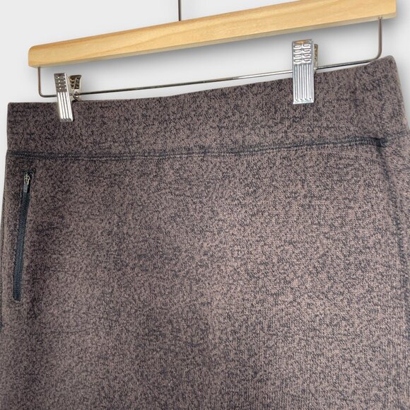 Woolrich Skirt MEDIUM Brown Fleece Winter Hiking Outdoor Cabincore - Picture 3 of 9